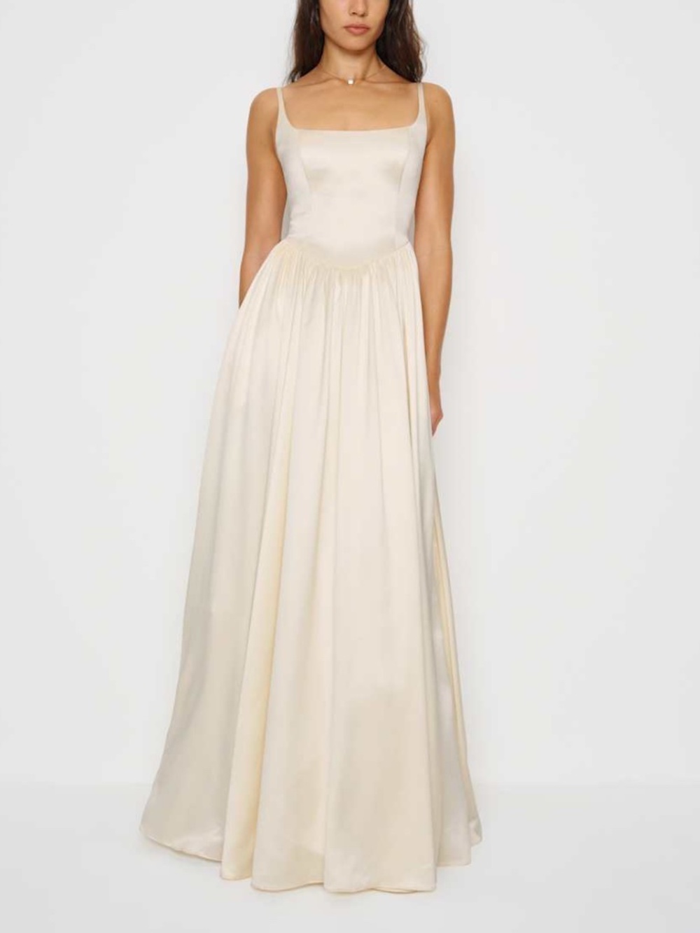Reformation LIZ Ivory White Silk Maxi Dress Wedding Bridal Gown w/ tags Size 0